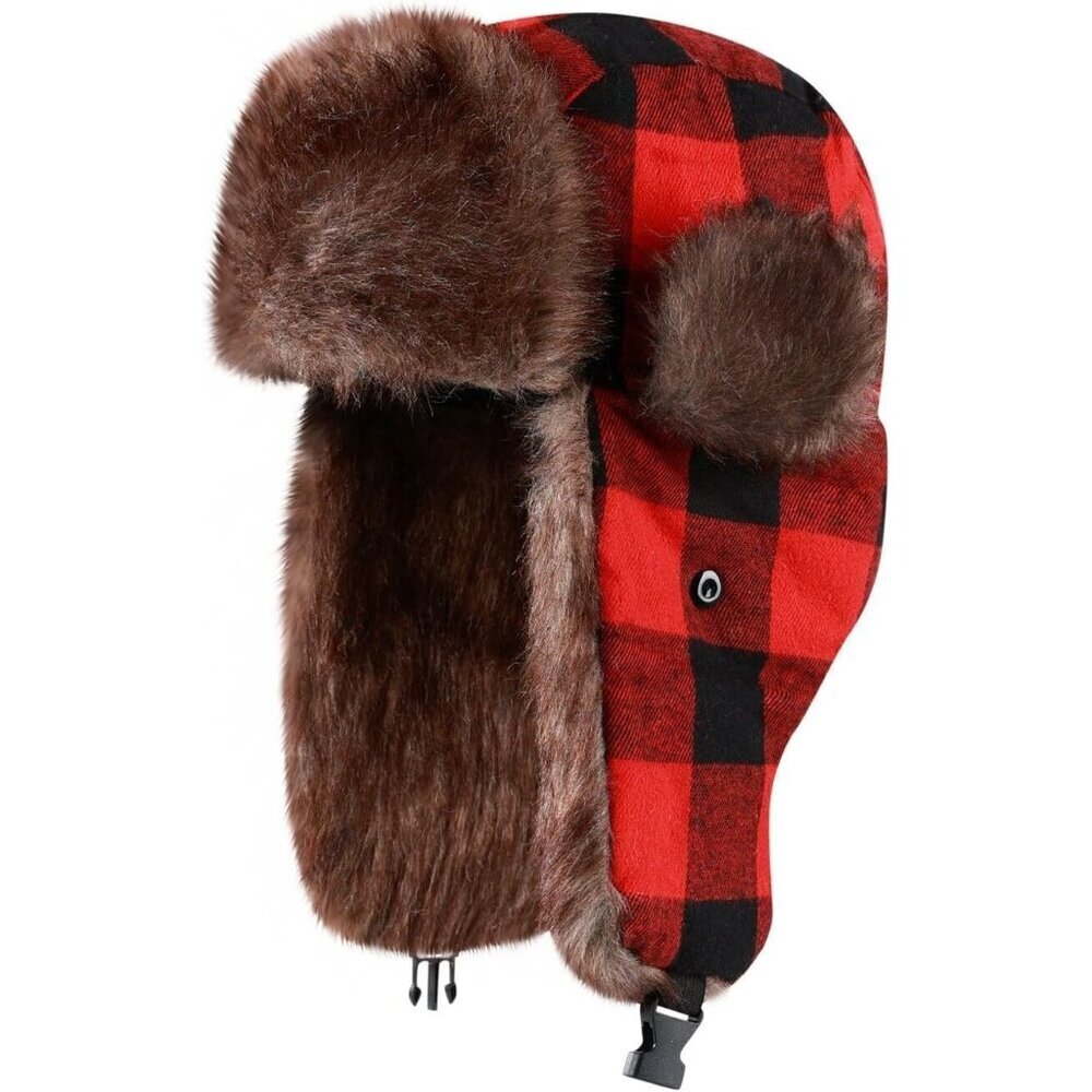 Trapper Russian Trooper Hat for Men Women Warm Windproof Winter Ski Cap